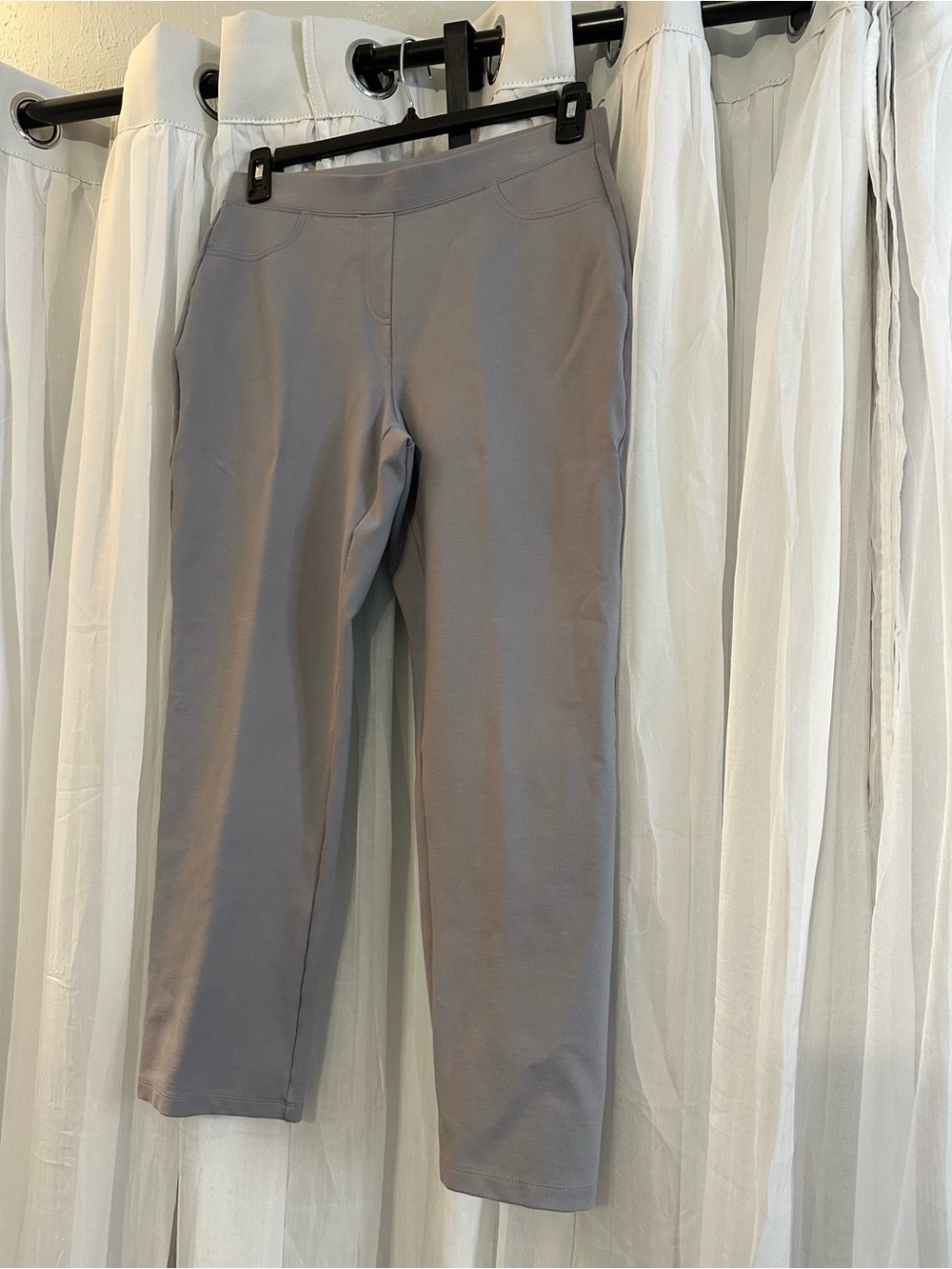 Susan Graver women’s Classic Stretch Grey Pants - Picture 3 of 8